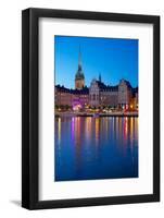 Gamla Stan and Riddarholmen w Spire of Riddarholmskyrkan (Riddarholmen Church), Stockholm, Sweden-Frank Fell-Framed Photographic Print