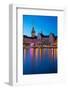 Gamla Stan and Riddarholmen w Spire of Riddarholmskyrkan (Riddarholmen Church), Stockholm, Sweden-Frank Fell-Framed Photographic Print