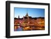 Gamla Stan and Riddarholmen w Spire of Riddarholmskyrkan (Riddarholmen Church), Stockholm, Sweden-Frank Fell-Framed Photographic Print