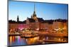 Gamla Stan and Riddarholmen w Spire of Riddarholmskyrkan (Riddarholmen Church), Stockholm, Sweden-Frank Fell-Mounted Photographic Print