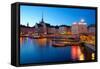 Gamla Stan at Dusk, Riddarholmen, Stockholm, Sweden, Scandinavia, Europe-Frank Fell-Framed Stretched Canvas