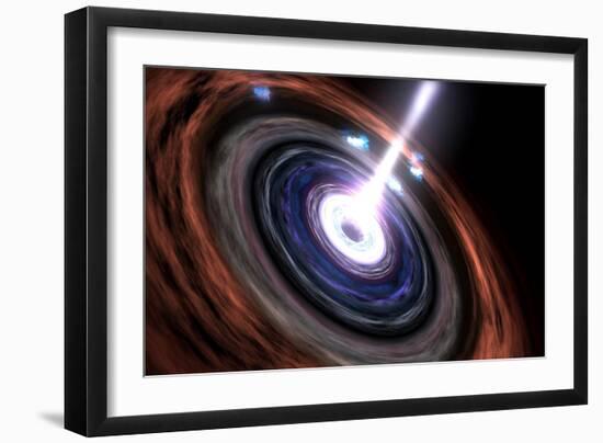 Gamma Rays in Active Galactic Nuclei-null-Framed Art Print