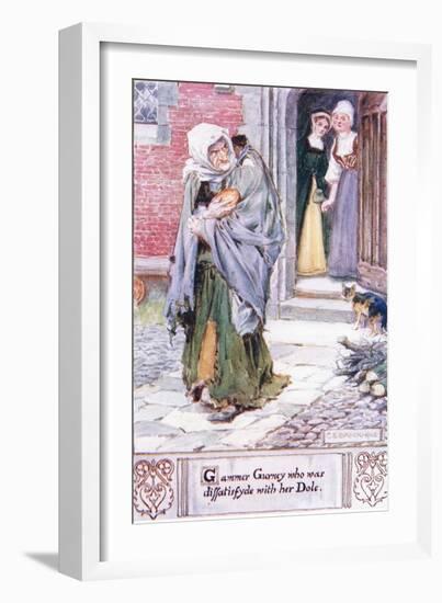 Gammer Gurney Who Was Disatissfied with Her Dole-Charles Edmund Brock-Framed Giclee Print