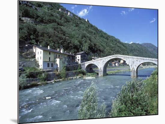 Ganda Bridge over the Adda River Near Morbegno, Valtellina, Lombardy, Italy, Europe-Vincenzo Lombardo-Mounted Photographic Print