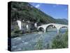 Ganda Bridge over the Adda River Near Morbegno, Valtellina, Lombardy, Italy, Europe-Vincenzo Lombardo-Stretched Canvas