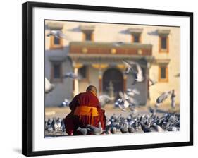Gandan Khiid Monastery, Ulaan Baatar, Mongolia-Peter Adams-Framed Photographic Print