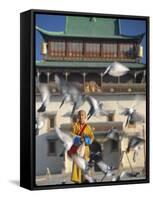 Gandan Khiid Monastery, Ulaan Baatar, Mongolia-Peter Adams-Framed Stretched Canvas