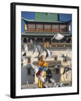 Gandan Khiid Monastery, Ulaan Baatar, Mongolia-Peter Adams-Framed Photographic Print