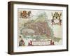 Gandavum, Map of Ghent-Jan Blaeu-Framed Giclee Print