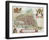 Gandavum, Map of Ghent-Jan Blaeu-Framed Giclee Print