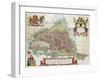 Gandavum, Map of Ghent-Jan Blaeu-Framed Giclee Print