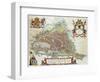 Gandavum, Map of Ghent-Jan Blaeu-Framed Giclee Print