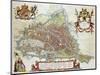 Gandavum, Map of Ghent-Jan Blaeu-Mounted Giclee Print
