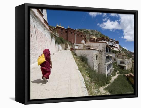 Ganden Monastery, Near Lhasa, Tibet, China-Ethel Davies-Framed Stretched Canvas