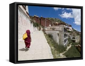 Ganden Monastery, Near Lhasa, Tibet, China-Ethel Davies-Framed Stretched Canvas