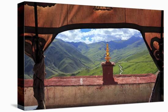 Ganden Monastery, Wangbur Mountain, Lhasa, Tibet, China-Ivan Vdovin-Stretched Canvas