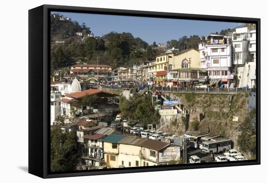 Gandhi Chowk, Mussoorie, Hill Station Above Dehra Dun, Uttarakhand, Garwhal Himalaya, India, Asia-Tony Waltham-Framed Stretched Canvas