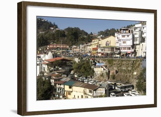 Gandhi Chowk, Mussoorie, Hill Station Above Dehra Dun, Uttarakhand, Garwhal Himalaya, India, Asia-Tony Waltham-Framed Photographic Print