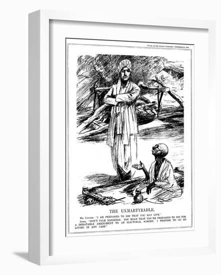 Gandhi Fasting in Support of Untouchables, 1932-Leonard Raven-hill-Framed Giclee Print