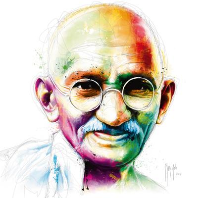 GANDHI BY PATRICE MURCIANO ROCK SLATE ART PRINT OFFERED IN 3 SIZES 