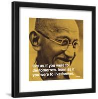 Gandhi: Live and Learn-null-Lamina Framed Art Print