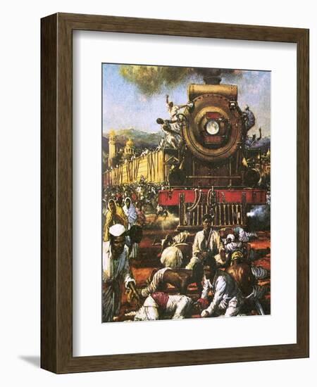 Gandhi's Peaceful Resistance-John Millar Watt-Framed Giclee Print