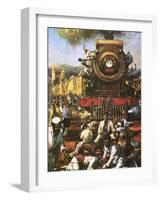 Gandhi's Peaceful Resistance-John Millar Watt-Framed Giclee Print