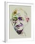 Gandhi Watercolor-Anna Malkin-Framed Art Print