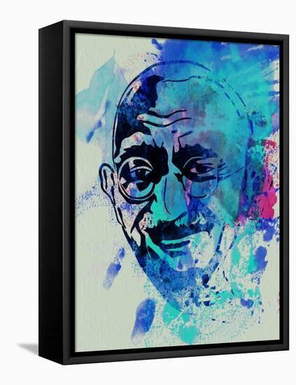 Gandhi Watercolor-Anna Malkin-Framed Stretched Canvas