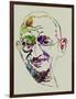 Gandhi Watercolor-Anna Malkin-Framed Art Print