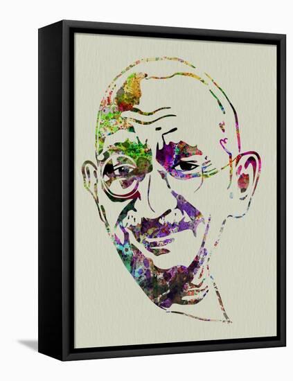 Gandhi Watercolor-Anna Malkin-Framed Stretched Canvas