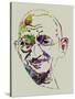 Gandhi Watercolor-Anna Malkin-Stretched Canvas