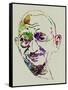 Gandhi Watercolor-Anna Malkin-Framed Stretched Canvas