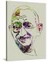 Gandhi Watercolor-Anna Malkin-Stretched Canvas