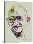 Gandhi Watercolor-Anna Malkin-Stretched Canvas