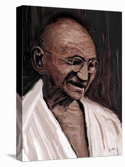 gandhi-Rabi Khan-Stretched Canvas