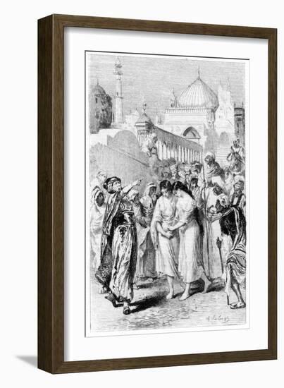 Ganem's Mother and Sister Leaving Damascus, 19th Century-null-Framed Giclee Print