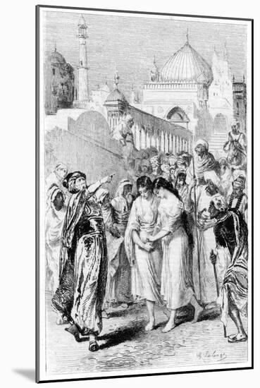 Ganem's Mother and Sister Leaving Damascus, 19th Century-null-Mounted Giclee Print