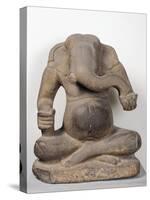 Ganesh, from Tuol Pheak Kin, Kandal Province, 7th-8th Century-null-Stretched Canvas