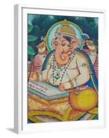 Ganesh Mural in the City Palace, Rajasthan, India-Walter Bibikow-Framed Premium Photographic Print