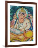 Ganesh Mural in the City Palace, Rajasthan, India-Walter Bibikow-Framed Photographic Print