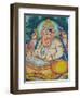 Ganesh Mural in the City Palace, Rajasthan, India-Walter Bibikow-Framed Premium Photographic Print