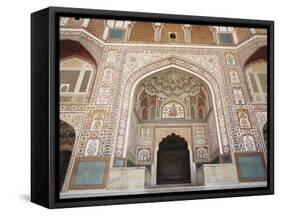 Ganesh Pol (Ganesh Gate) in Amber Fort, Jaipur, Rajasthan, India, Asia-null-Framed Stretched Canvas