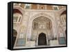 Ganesh Pol (Ganesh Gate) in Amber Fort, Jaipur, Rajasthan, India, Asia-null-Framed Stretched Canvas