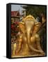 Ganesh Statue in Wat Deydos, Kompong Cham, Cambodia, Indochina, Southeast Asia-Godong-Framed Stretched Canvas