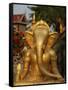 Ganesh Statue in Wat Deydos, Kompong Cham, Cambodia, Indochina, Southeast Asia-Godong-Framed Stretched Canvas