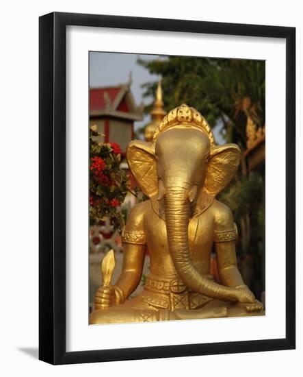 Ganesh Statue in Wat Deydos, Kompong Cham, Cambodia, Indochina, Southeast Asia-Godong-Framed Photographic Print