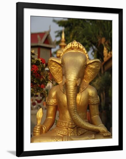 Ganesh Statue in Wat Deydos, Kompong Cham, Cambodia, Indochina, Southeast Asia-Godong-Framed Photographic Print