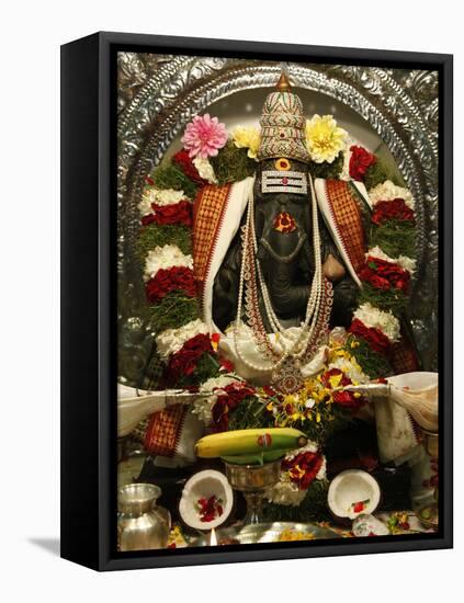 Ganesh Temple Statue, Paris, France, Europe-null-Framed Stretched Canvas
