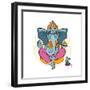 Ganesha and Mouse-Katya Ulitina-Framed Art Print